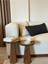 Wood Wooden 2’li Set Fitilli Derin Çizgili Mantar Yan Sehpa Modern Açık Ceviz Renk Fiskos 1