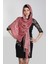Pembe Multi %100 Ipek Çift Taraflı Şal 1