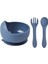 Silikon Beslenme Seti Mama Tabağı, Düz Bardak(Sincap), Kase, Emzik Kılıfı, Pipet, Önlük, Çatal-Kaşık 4