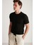 Chad Erkek Slim Fit Ultra Esnek Siyah T-shirt 2