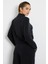 Kadın Yüksek Yaka Siyah Sweatshirt 4