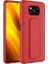 Xiaomi Poco X3 Kılıf Zore Qstand Kapak-Kırmızı 1
