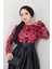 Flok Desenli Saten Abiye 2709 4