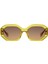 6944 7 Geometrik Şeffaf Sarı Kadın Güneş Gözlüğü 2