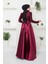 Kabartma Desenli Saten Abiye 1042 3