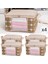 4 Adet Küçük Boy Pencereli Kare Desenli Ekose Bej Dolap Içi Baza Altı Valiz Içi Düzenleyici Hurç Seti 40X30X20 cm 1