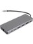 CU4706 Type-C To Hdmı-2+Dp+Usb3.0-3+Type C+USB2.0+RJ45+SD2.0+TF2.0+PD+DC 3.5mm 13 In 1 Çevirici 2