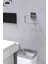 Yapışkanlı Gümüş Uzun Havluluk Wc Kağıtlık Ve Fön Askısı Banyo 3'Lü Set 3