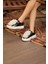 Rugan Siyah Cam Inci Detaylı Casual Sneakers 1