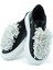 Rugan Siyah Cam Inci Detaylı Casual Sneakers 2