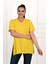 Kadın V Yaka Yırtmaçlı Büyük T-Shirt 1199-22 1
