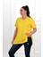 Kadın V Yaka Yırtmaçlı Büyük T-Shirt 1199-22 2