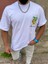 Giyim Beyaz Sırt Baskılı Oversize T-Shirt 1