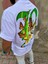 Giyim Beyaz Sırt Baskılı Oversize T-Shirt 2