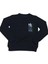 Erkek Çocuk /kız Çocuk Çift Taraf Anime Karakter Yazı Desenli Siyah Sweatshirt 1