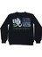Erkek Çocuk /kız Çocuk Çift Taraf Anime Karakter Yazı Desenli Siyah Sweatshirt 2