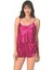 Shopidik Vişne Saten Babydoll Şort Takımı 1