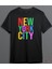 New York City Renkli Yazı Unisex Tişört 1