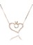Rose Gümüş Bayan Tektaşlı Kalp Kanadıkolye 2