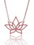 Lotus Çiçeği Rose Renk Bayan Gümüş Kolye 1