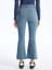 Orta Indigo Rodeo Mars Flare Kadın Jean Pantolon 5