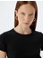 Basic Crop Tişört Kısa Kollu Bisiklet Yaka Slim Fit 1