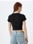 Basic Crop Tişört Kısa Kollu Bisiklet Yaka Slim Fit 4