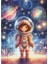 Ahşap Mdf Puzzle Yapboz Astronot Çocuk 500 Parça 50*70 cm 1