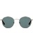 6701 5 Oval Altın - Şeffaf Unisex Güneş Gözlüğü 2