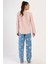 Pamuklu Kadın Büyük Beden Uzun Kol Pijama Takım , 403133 4