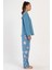 Pamuklu Kadın Büyük Beden Uzun Kol Pijama Takım , 403133 2