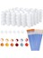 20 Şerit 120 Kap Boş Boya Şeritleri ve 20 Parça Boya Fırçası,boya Kabı Şeffaf Plastik Saklama KAPLARI,3ML/0.17OZ (Yurt Dışından) 1