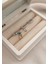 Küpe 3lü Set Kararmaz Çelik 316L Yonca Model Rose Gold Küpe 4