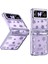 Samsung Galaxy Z Flip 4 5g Için Sert Pc Şeffaf Yıldız Telefon Kılıfı Menteşe Korumalı Mor (Yurt Dışından) 1