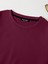 Kadın Basic Crop Içi Polarlı Oversize Sweatshirt - Bordo 3