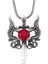 925 Ayar Gümüş Kırmızı Taşlı Ejderha Erkek Kılıç Kolye 1