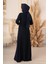 Taş ve Kemer Detaylı Kapaklı Model Tesettür Abiye (K1075) 5