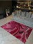 Shape Koleksiyonu Pembe Tonlarda Dokuma Taban Saçaklı Modern Dekoratif Halı SHAPE110 1
