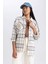 Oversize Fit Flanel Uzun Kollu Gömlek Tunik U7443AZ23AU 4