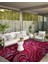 Shape Koleksiyonu Koyu Pembe Tonlarda Dokuma Taban Saçaklı Modern Dekoratif Halı SHAPE111 3
