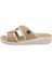 Kadın Terlik 83 G93 Fe Fly Flot Cloth Woman Slıpper Beige 2