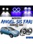 Hyundai Getz 2002–2011 Uyumlu Üniversal Mercekli Angel Sis Farı Metal Su Geçirmez 76 mm Mavi Halkalı Gündüz Farı Angel Eyes 2 Adet 1