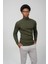 Erkek Slim Fit Fitilli Likralı Düz Renkli Triko Boğazlı Kazak 1