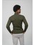 Erkek Slim Fit Fitilli Likralı Düz Renkli Triko Boğazlı Kazak 2