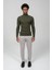 Erkek Slim Fit Fitilli Likralı Düz Renkli Triko Boğazlı Kazak 3