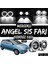 Hyundai Getz 2002–2011 Uyumlu Üniversal Mercekli Angel Sis Farı Metal Su Geçirmez 76 mm Beyaz Halkalı Gündüz Farı Angel Eyes 2 Adet 1