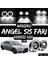 Mitsubishi Lancer 2007-2014 Uyumlu Üniversal Mercekli Angel Sis Farı Metal Su Geçirmez 76 mm Beyaz Halkalı Gündüz Farı Angel Eyes 2 Adet 1
