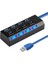 Mg Store PX-2574 Connect Master USB Hub, 4 Port USB 3.0 Çoklayıcı, Anahtarlı USB Çoklayıcı 1