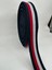 3.3 cm Kolon Şerit-5 Metre-(Çizgili Renk:lacivert-Kırmızı-Beyaz) 5