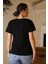 V Yaka Taşlı Siyah Kadın T-Shirt 59-2y4 4